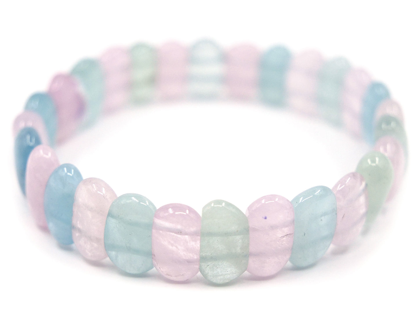 Bracelet en morganite et aigue-marine