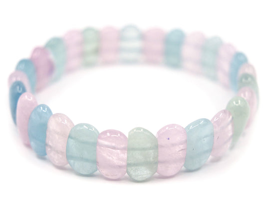 Bracelet en morganite et aigue-marine