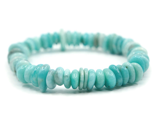 Bracelet en amazonite - galets serrés