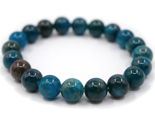 Bracelet en apatite bleue - 10mm