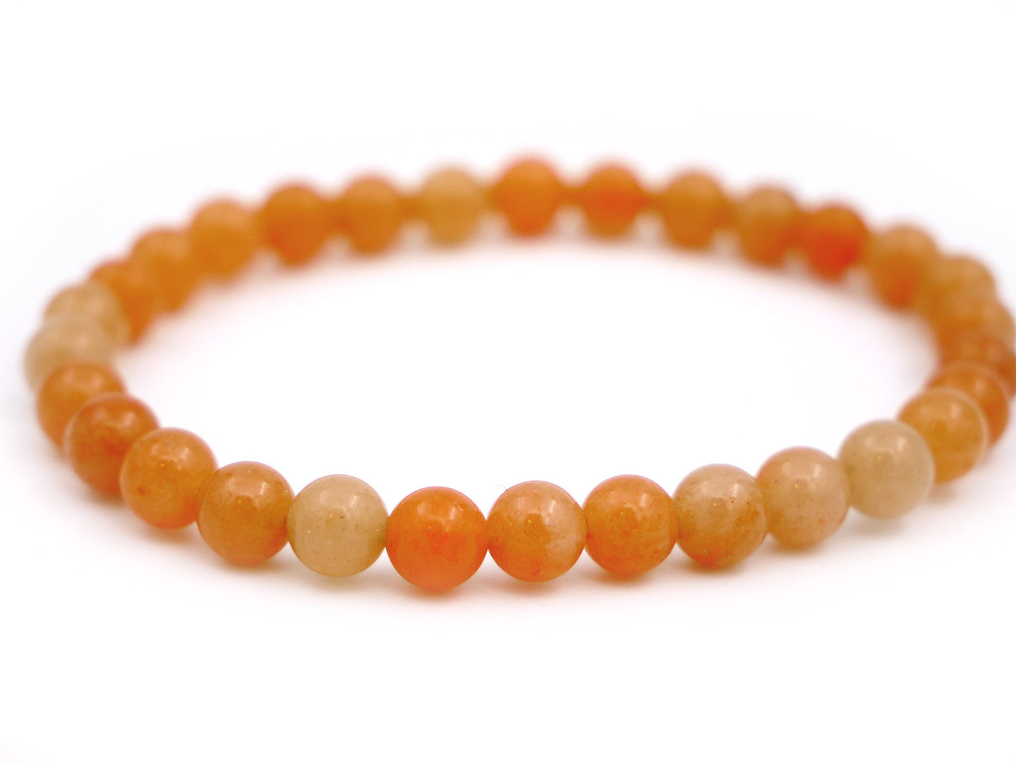 Bracelet en aventurine orange - 6mm