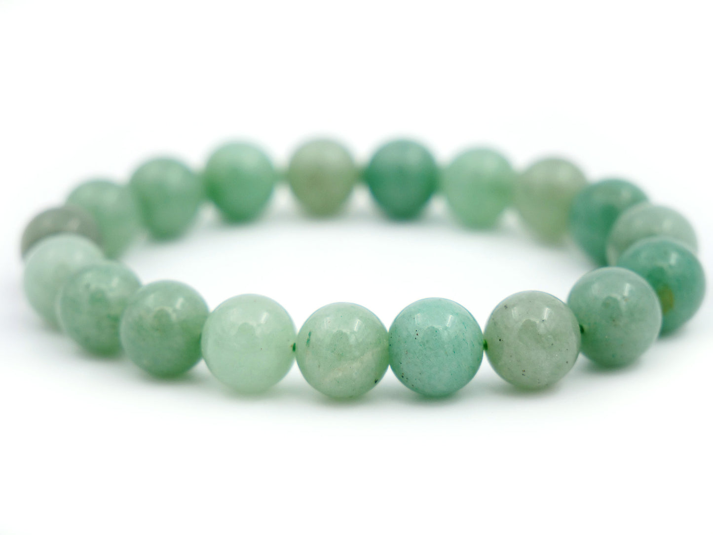 Bracelet en aventurine verte - 10mm