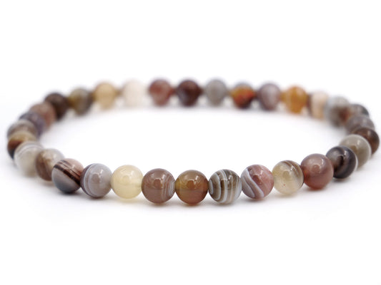 Bracelet en agate du Botswana - 6mm