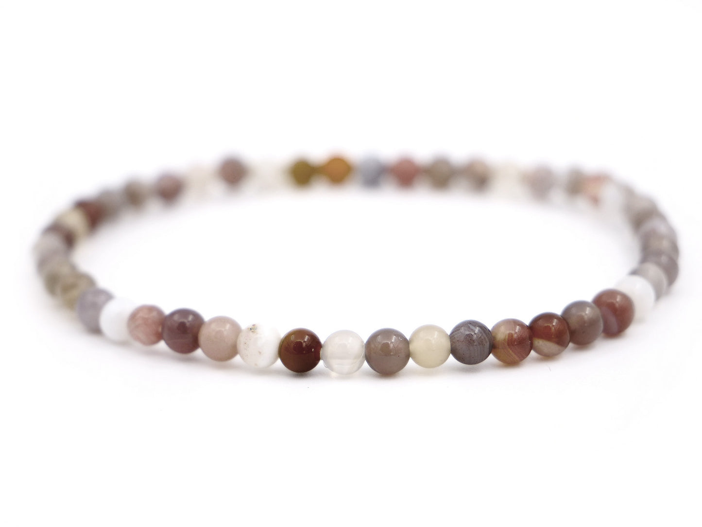 Bracelet en agate du Botswana - 4mm