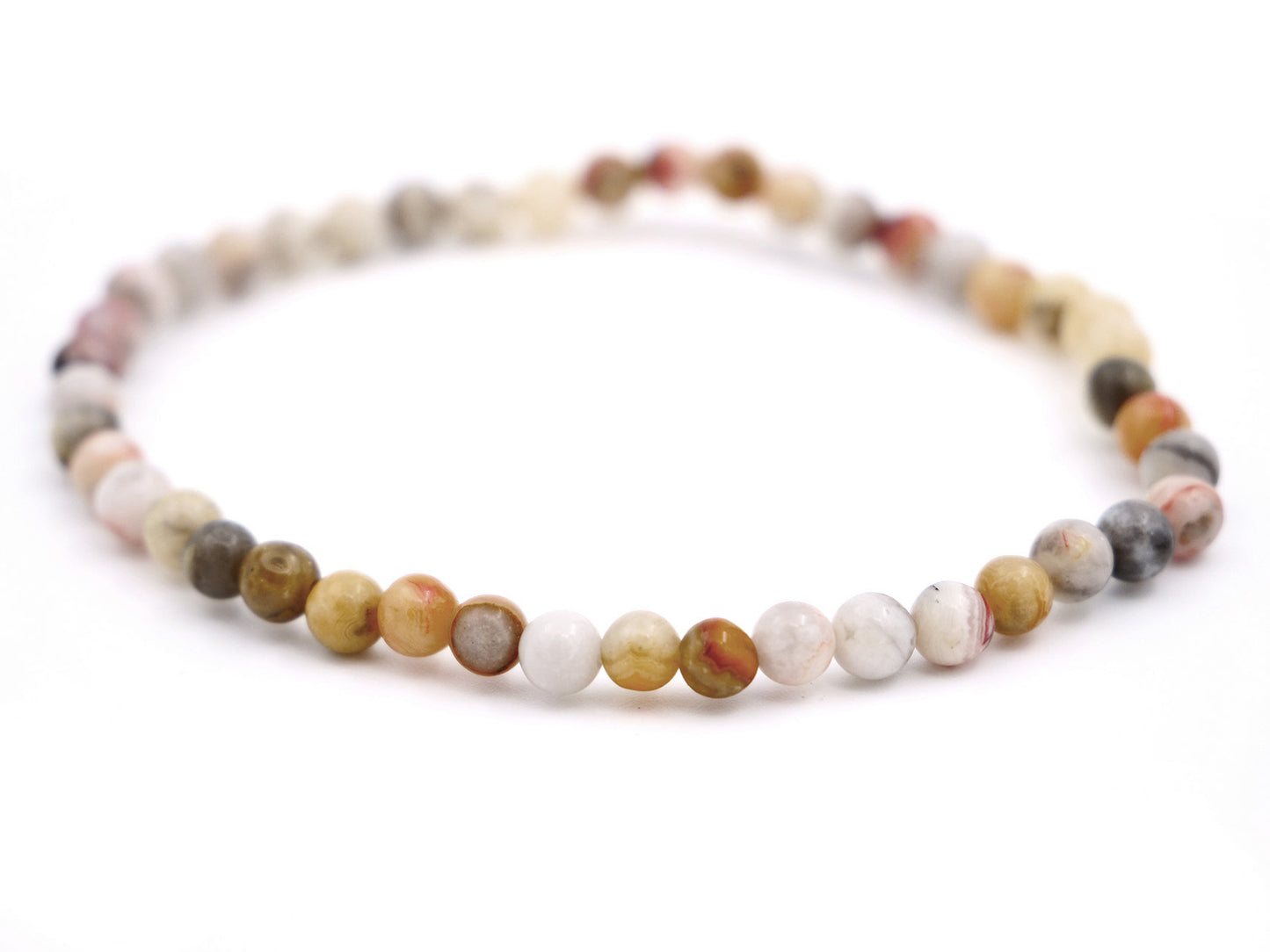 Bracelet en agate crazy lace - 4mm