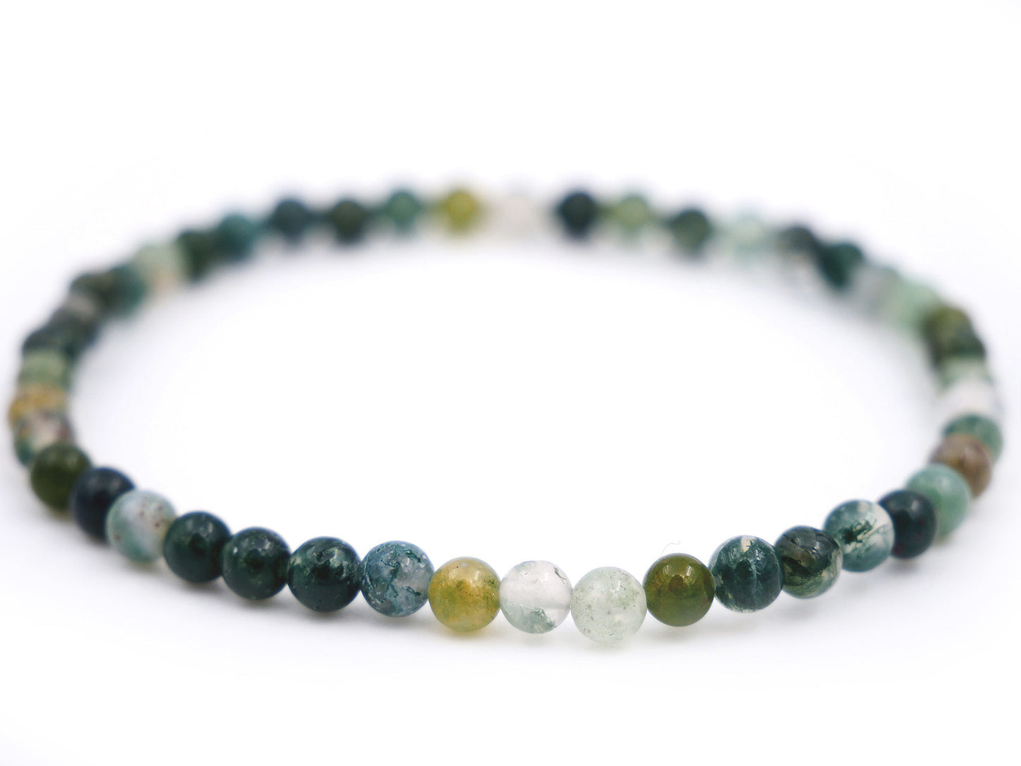 Bracelet en agate mousse - 4mm