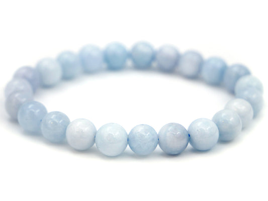 Bracelet en aigue-marine - 8mm