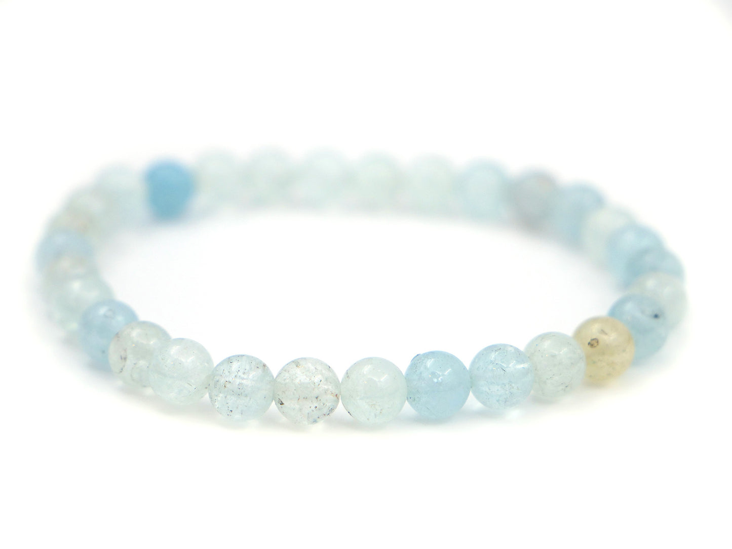 Bracelet en aigue-marine - 6mm