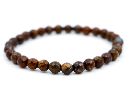 Bracelet en bronzite - 6mm facetté