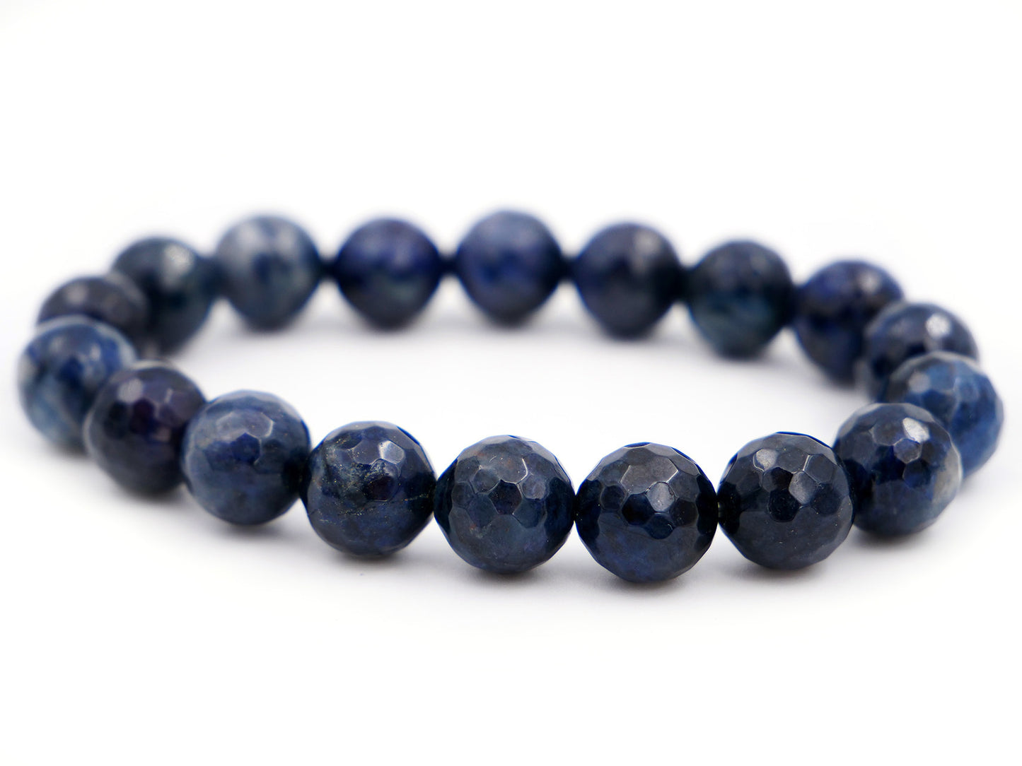 Bracelet en dumortiérite - 10mm facetté