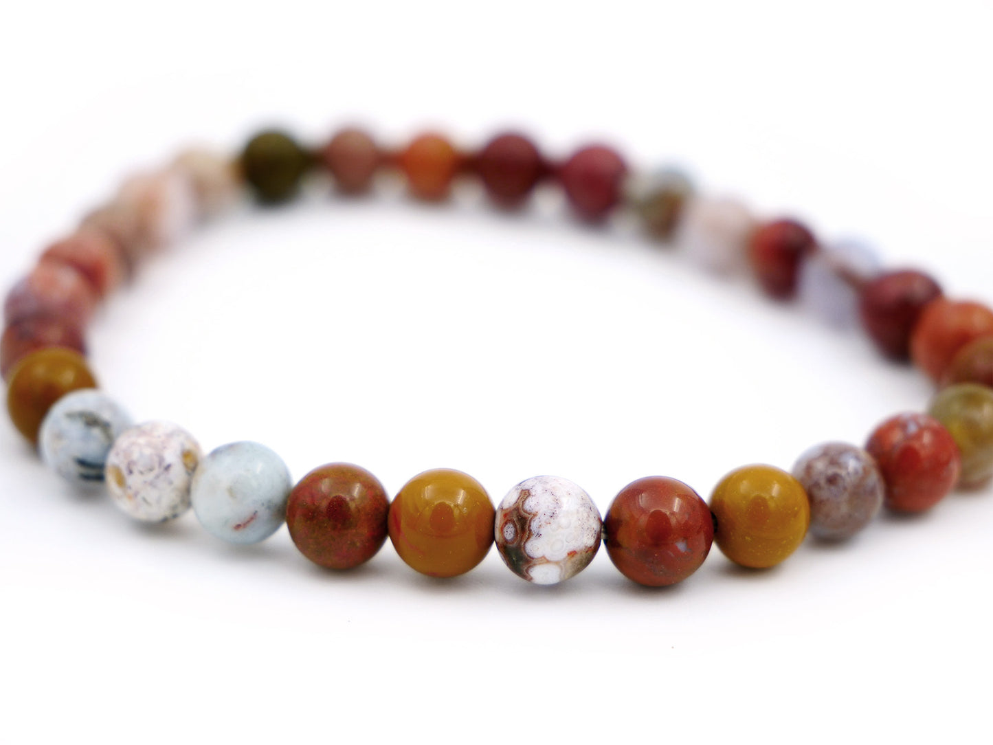 Bracelet en jaspe océanique - 6mm