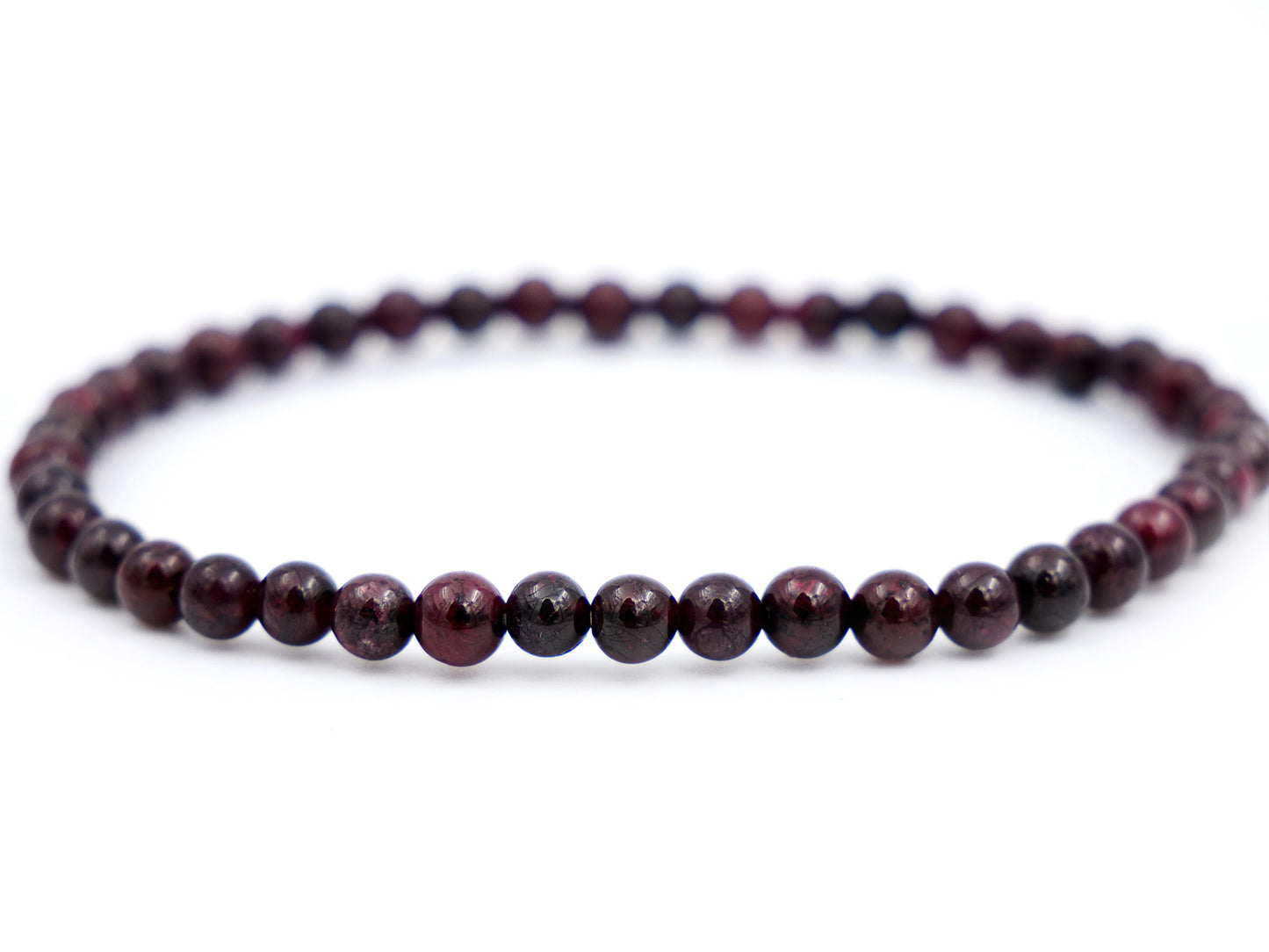 Bracelet en grenat pyrope - 4mm