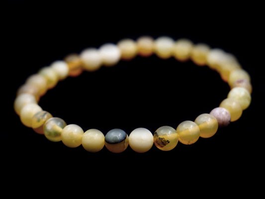 Bracelet en opale miel - 6mm