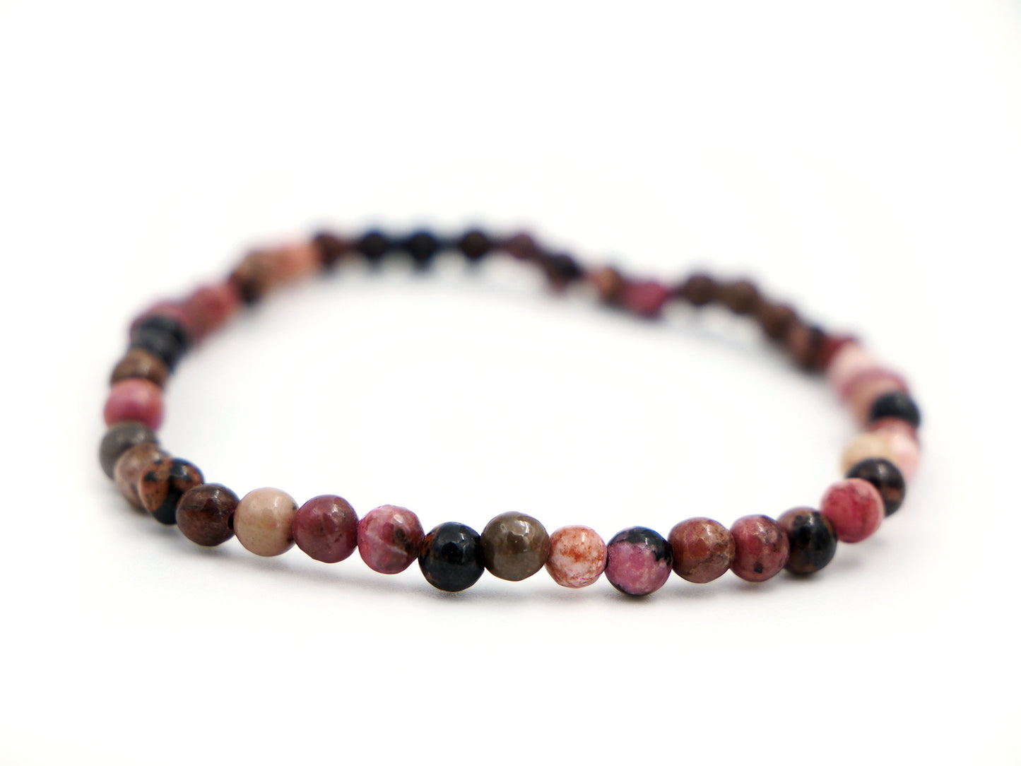 Bracelet en rhodonite - 4mm
