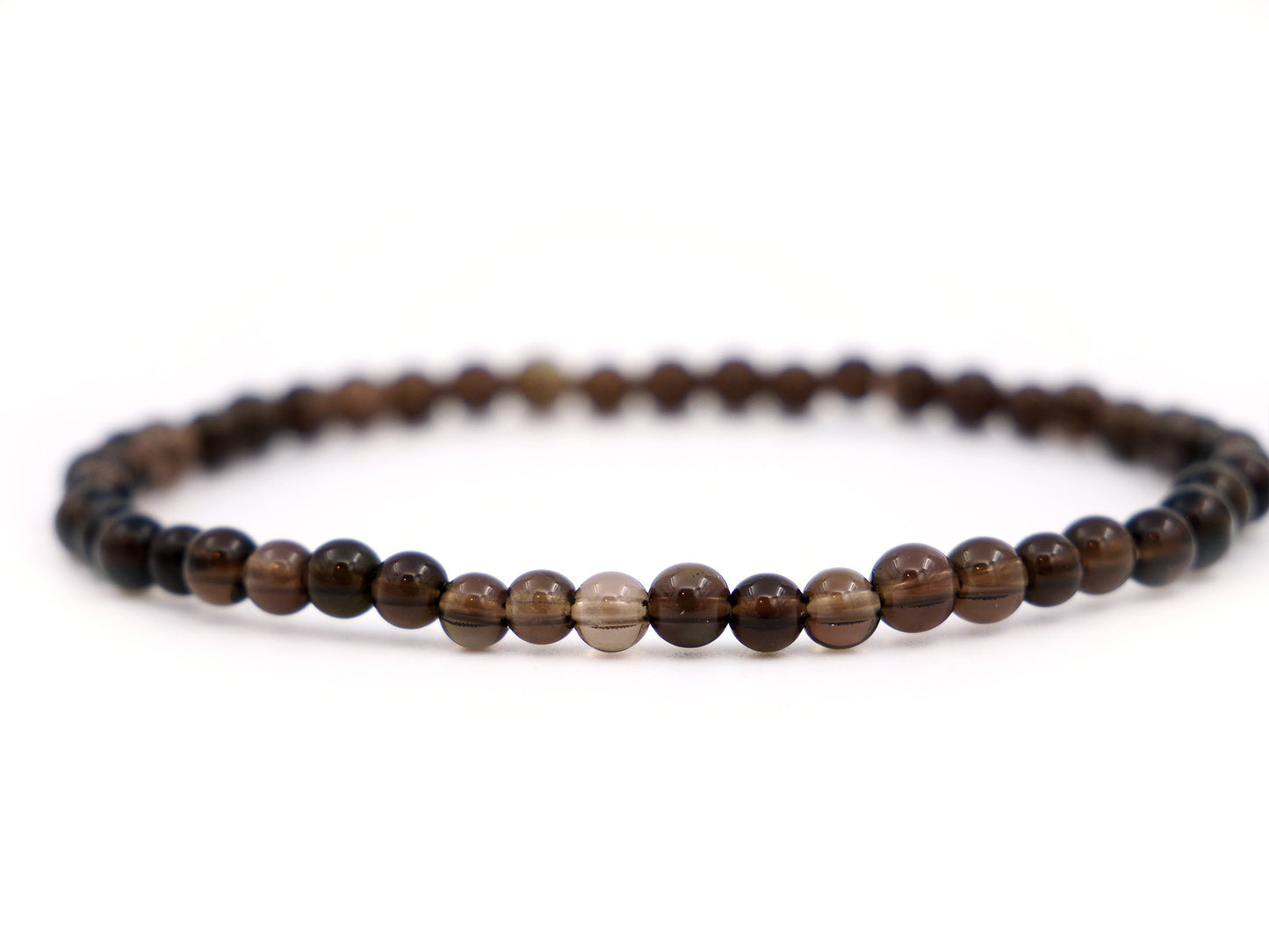 Bracelet en quartz fumé - 4mm