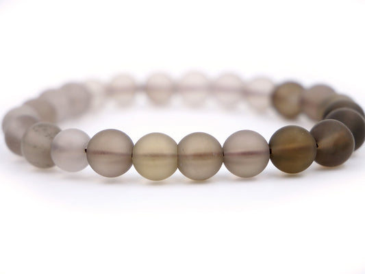 Bracelet en quartz fumé - 8mm mat