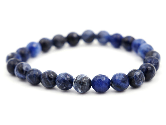 Bracelet en sodalite - 8mm facetté