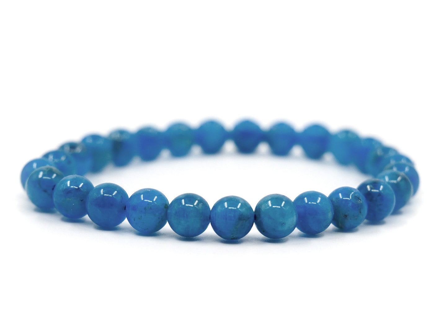 Bracelet en apatite bleue - 7mm