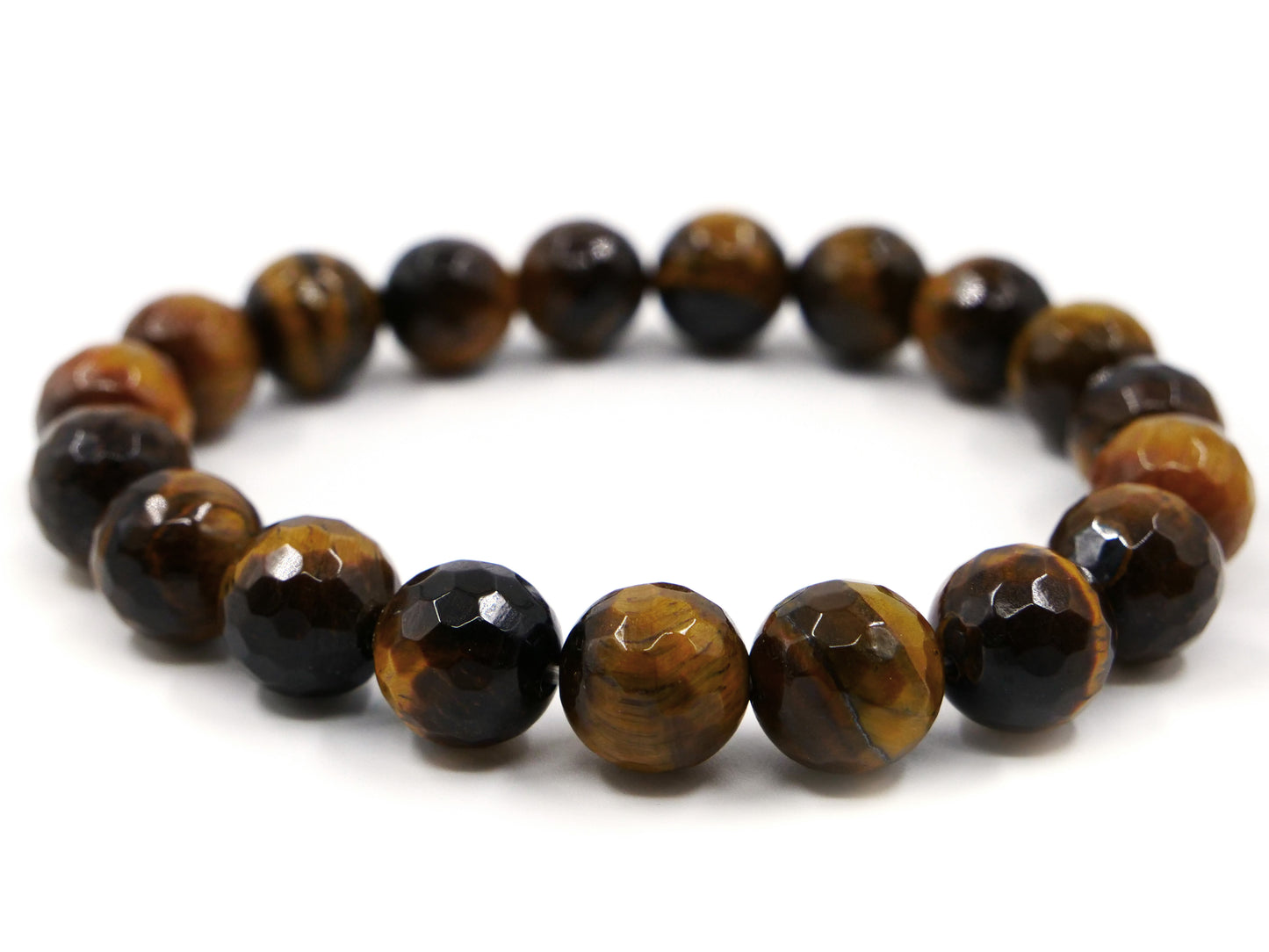 Bracelet en oeil de tigre - 10mm facetté