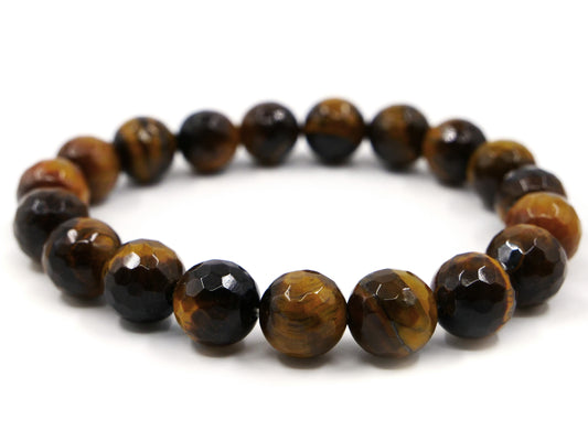 Bracelet en oeil de tigre - 10mm facetté