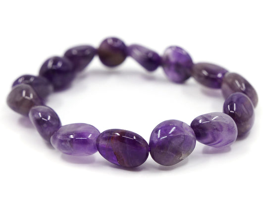 Bracelet en améthyste chevron