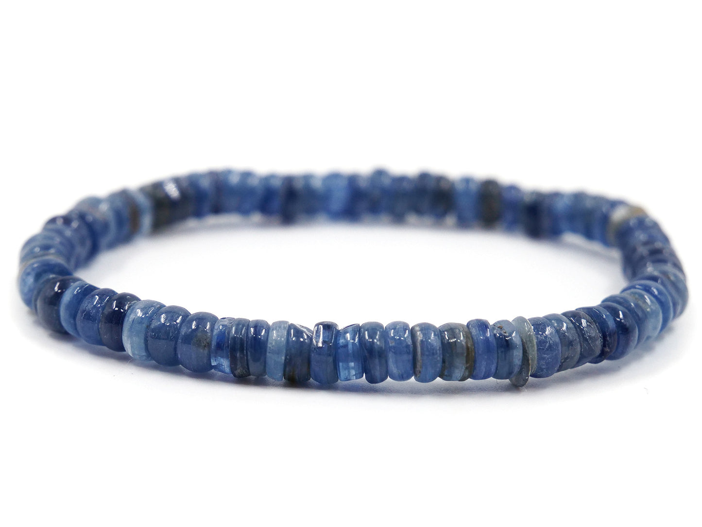 Bracelet en cyanite (disthène bleu)