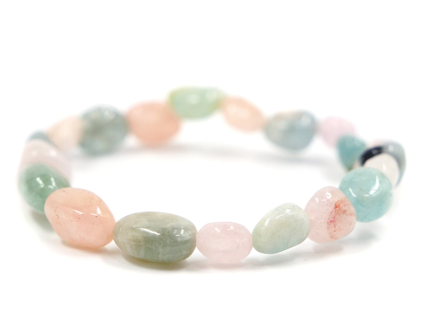 Bracelet en morganite et aigue-marine