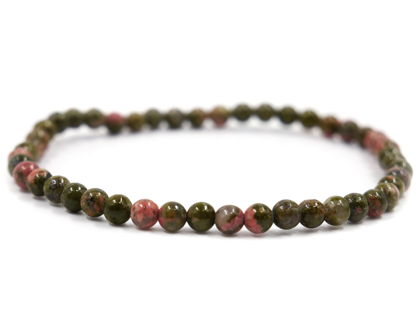 Bracelet en épidote unakite - 4mm