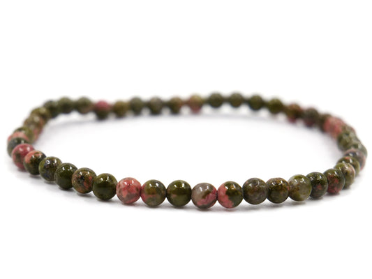 Bracelet en épidote unakite - 4mm