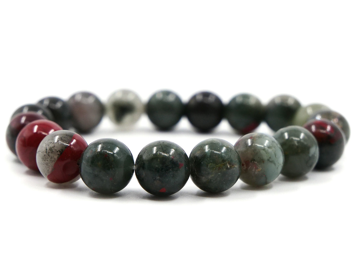 Bracelet en agate sang - 10mm