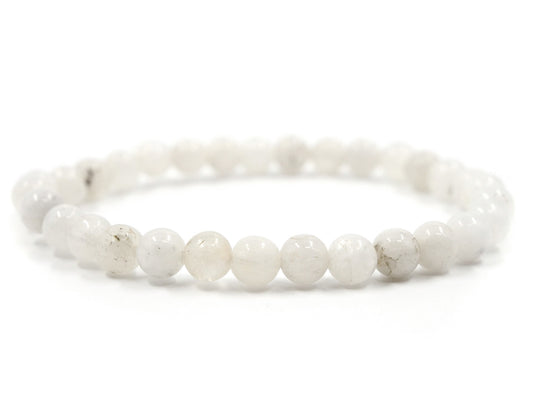 Bracelet en labradorite blanche "pierre de lune" - 6mm
