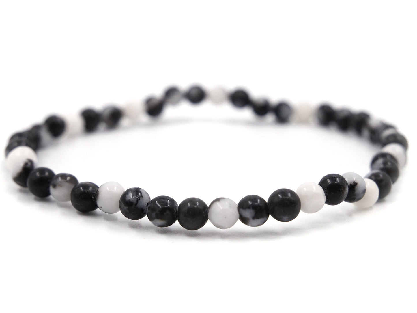 Bracelet en marbre zébré (jaspe zébré) - 4mm