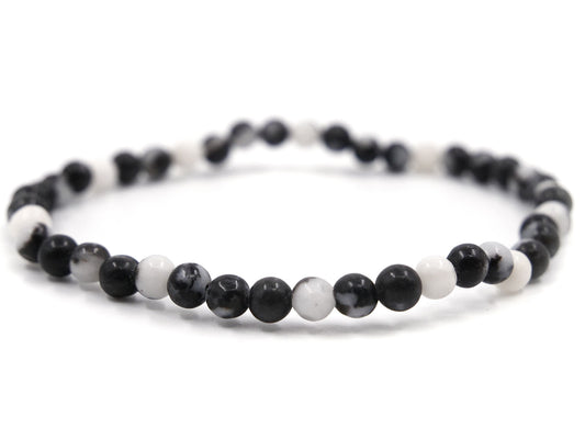 Bracelet en marbre zébré (jaspe zébré) - 4mm