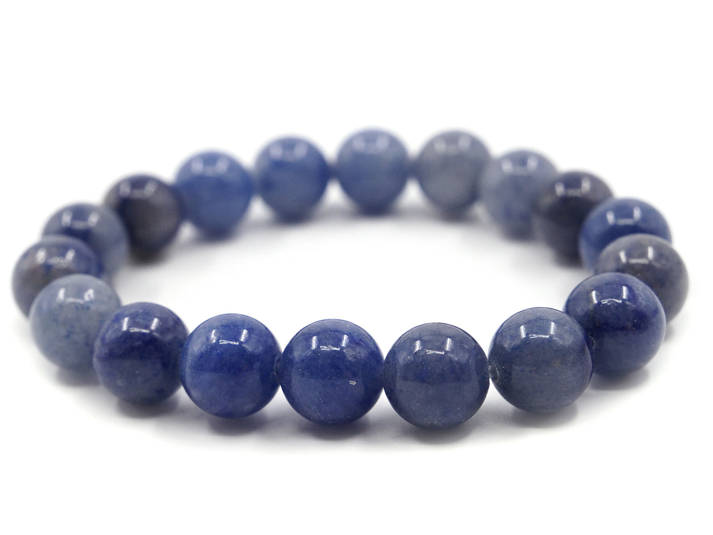 Bracelet en quartz bleu - 10mm