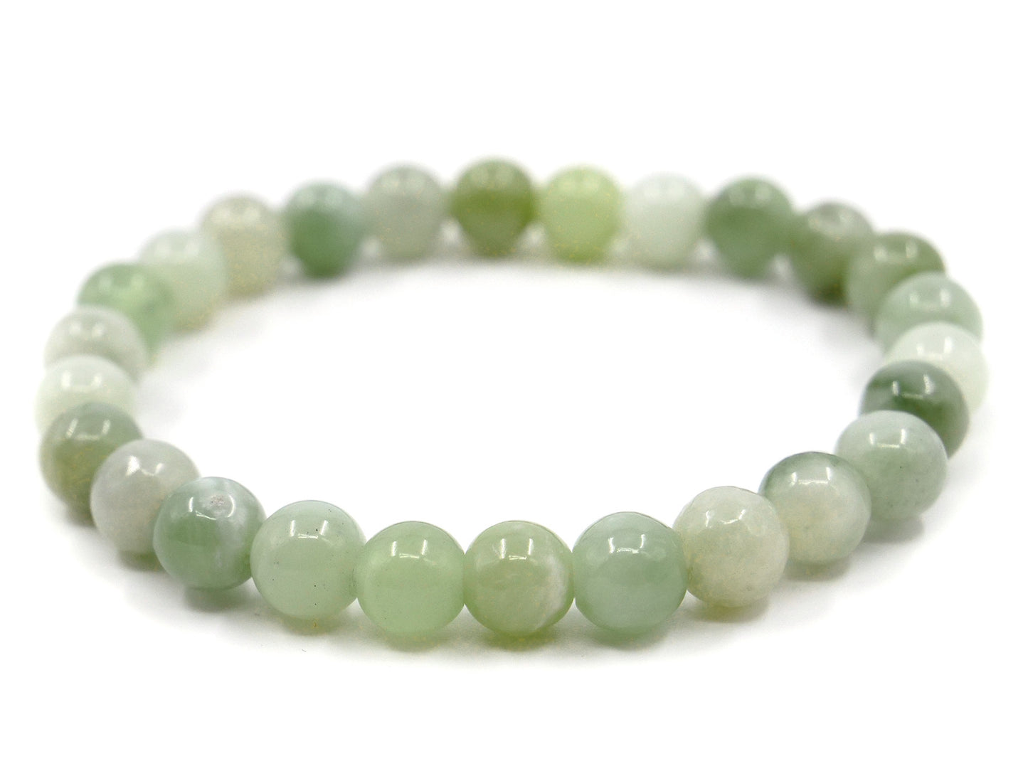 Bracelet en serpentine noble - 8mm