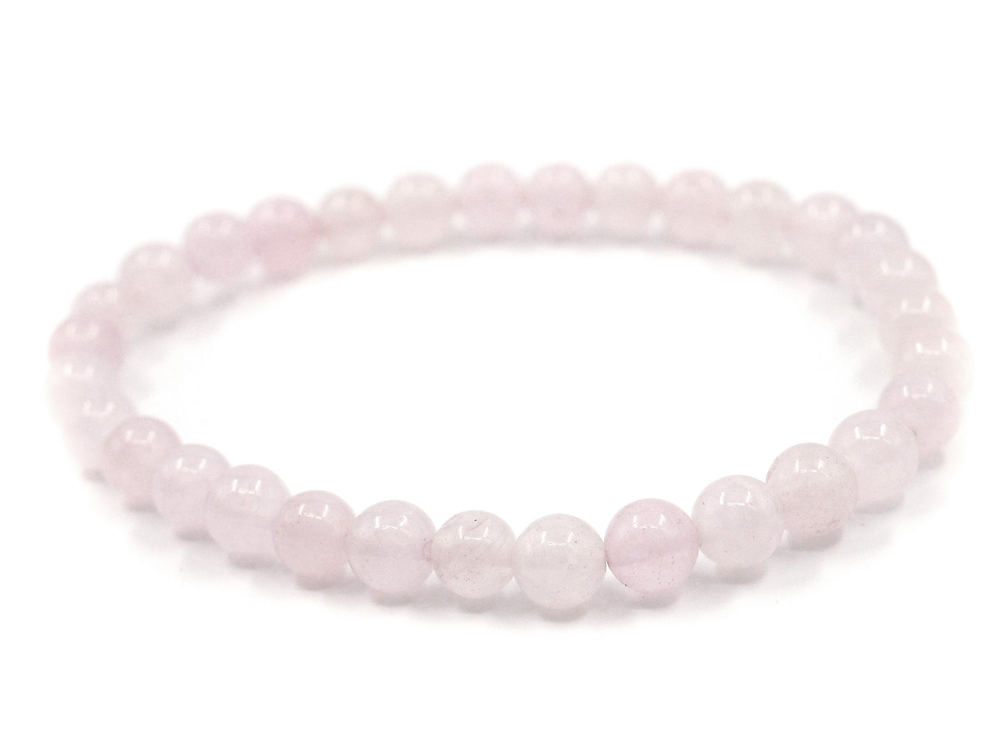 Bracelet en quartz rose - 6mm