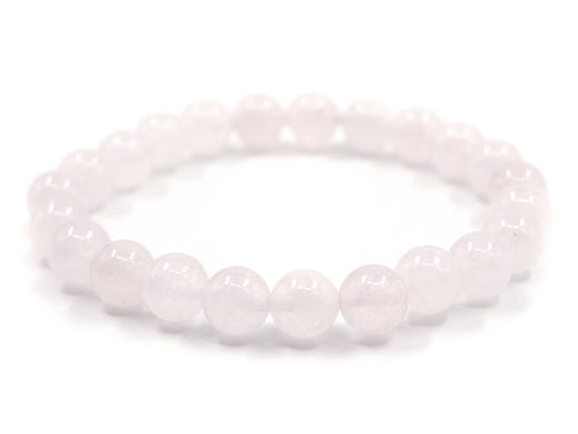 Bracelet en quartz rose - 8mm