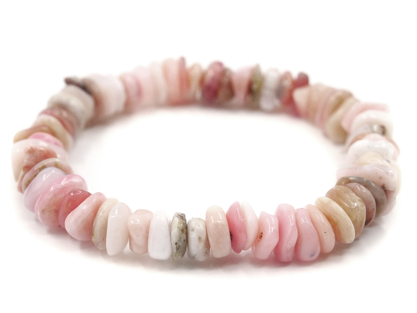 Bracelet en opale rose des Andes