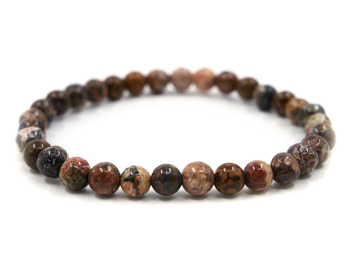 Bracelet en rhyolite "jaspe léopard" - 6mm