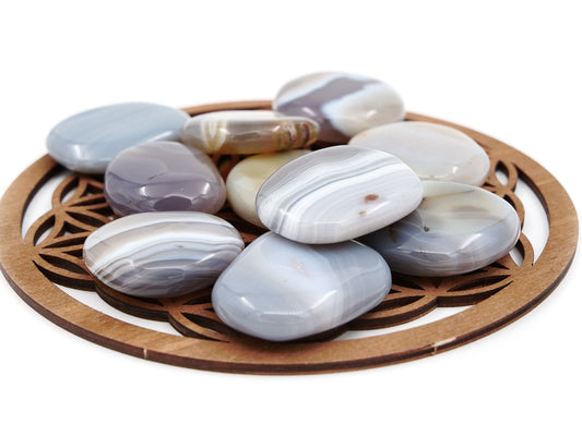 Agate du Botswana - Pierre roulée