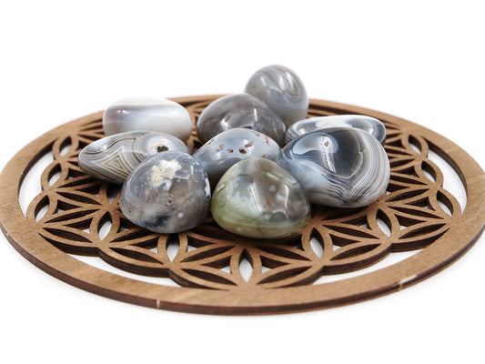 Agate du Botswana - Pierre roulée