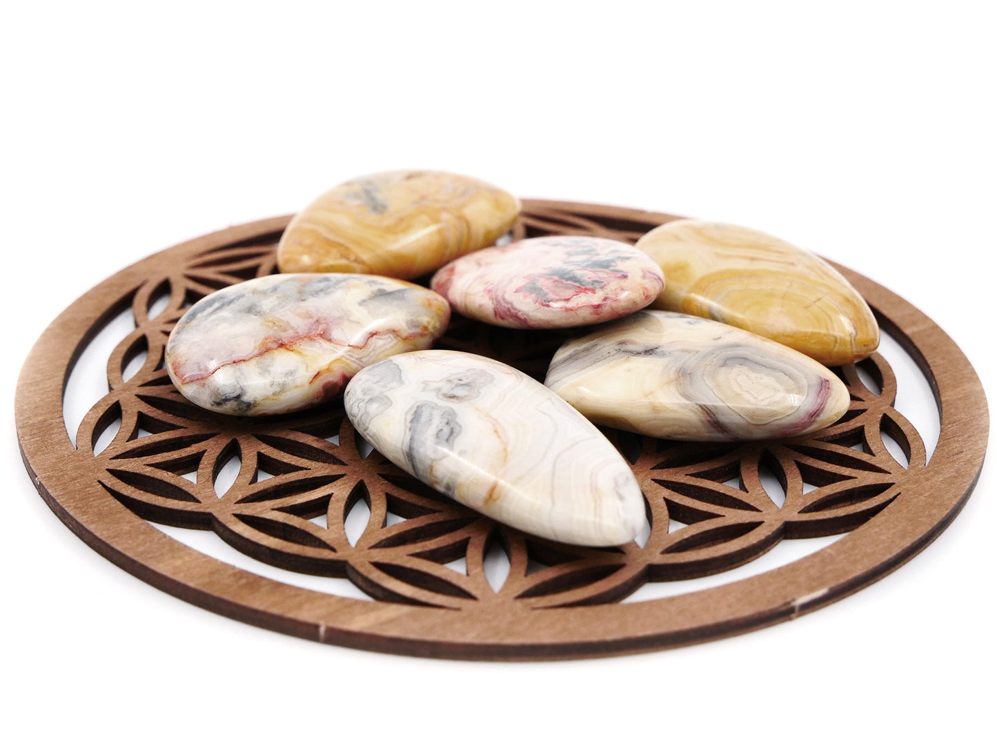 Agate crazy-lace - Pierre roulée