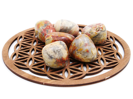 Agate crazy-lace - Pierre roulée