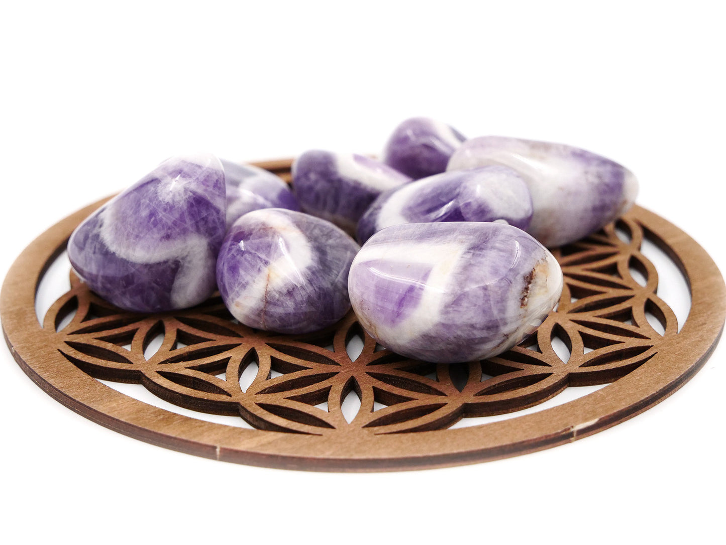 Améthyste chevron - Pierre roulée