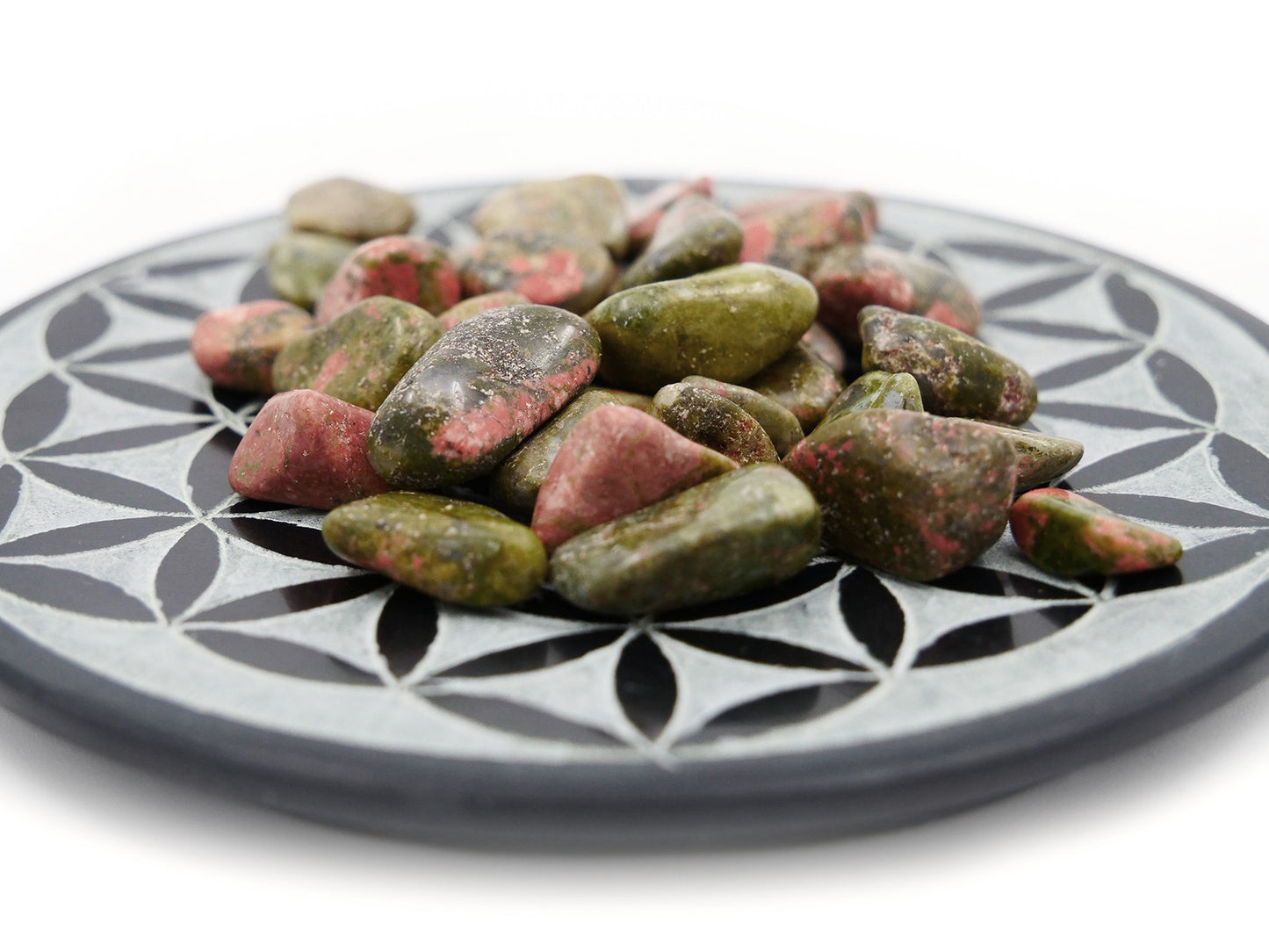 Épidote unakite - Mini pierre roulée - 50 g