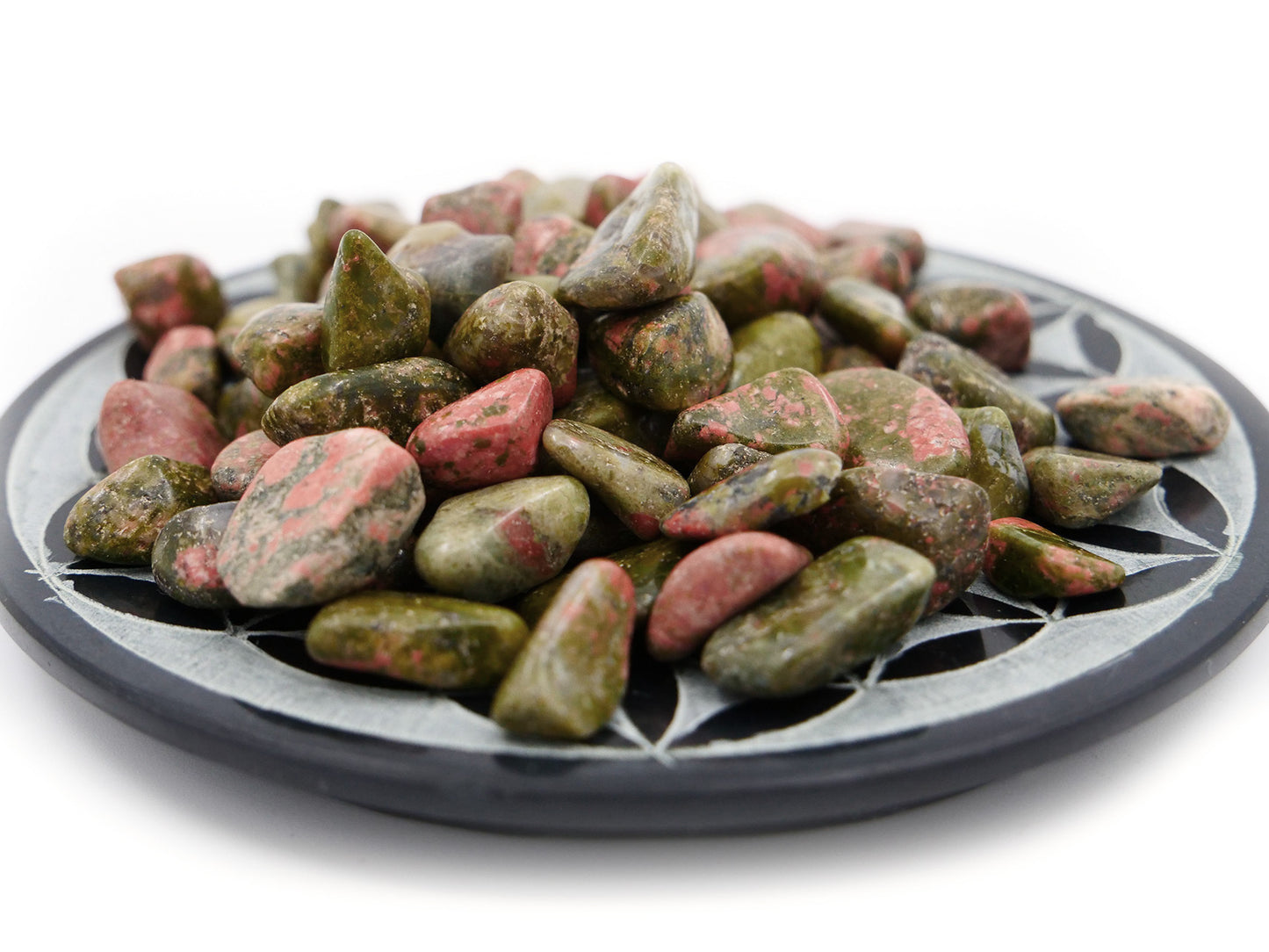Épidote unakite - Mini pierre roulée - 100 g