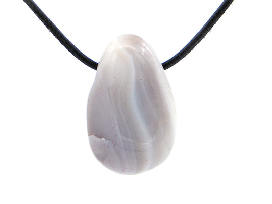 Agate du Botswana - Pendentif pierre percée