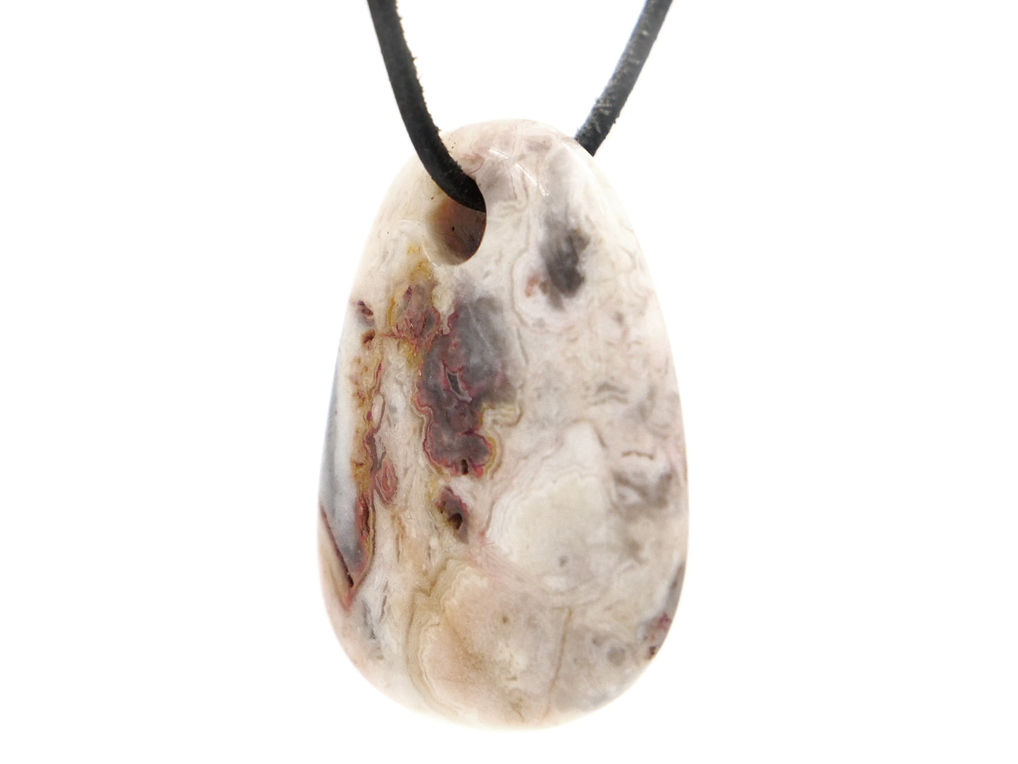 Agate Crazy-lace - Pendentif pierre percée