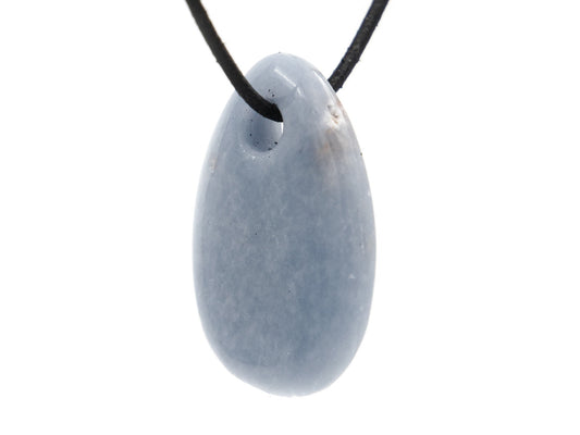 Angélite (anhydrite bleue) - Pendentif pierre percée