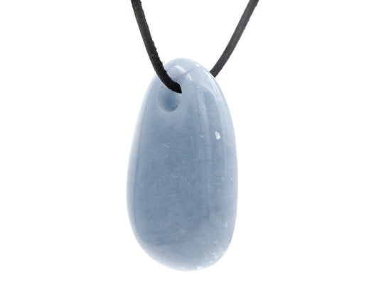 Angélite (anhydrite bleue) - Pendentif pierre percée